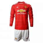 Camiseta Manchester United Ninos Manga Larga Primera 2020-21