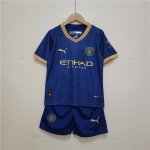 Camiseta Manchester City Ninos Bleu 2023/2024
